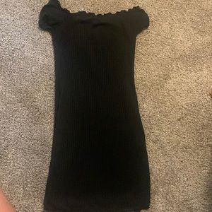 Black off the shoulder dress
